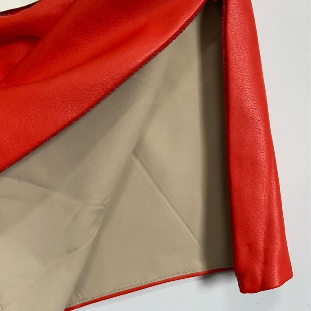 NWT Lapointe Faux Leather Tube Top Poppy size 8 - Picture 8 of 13